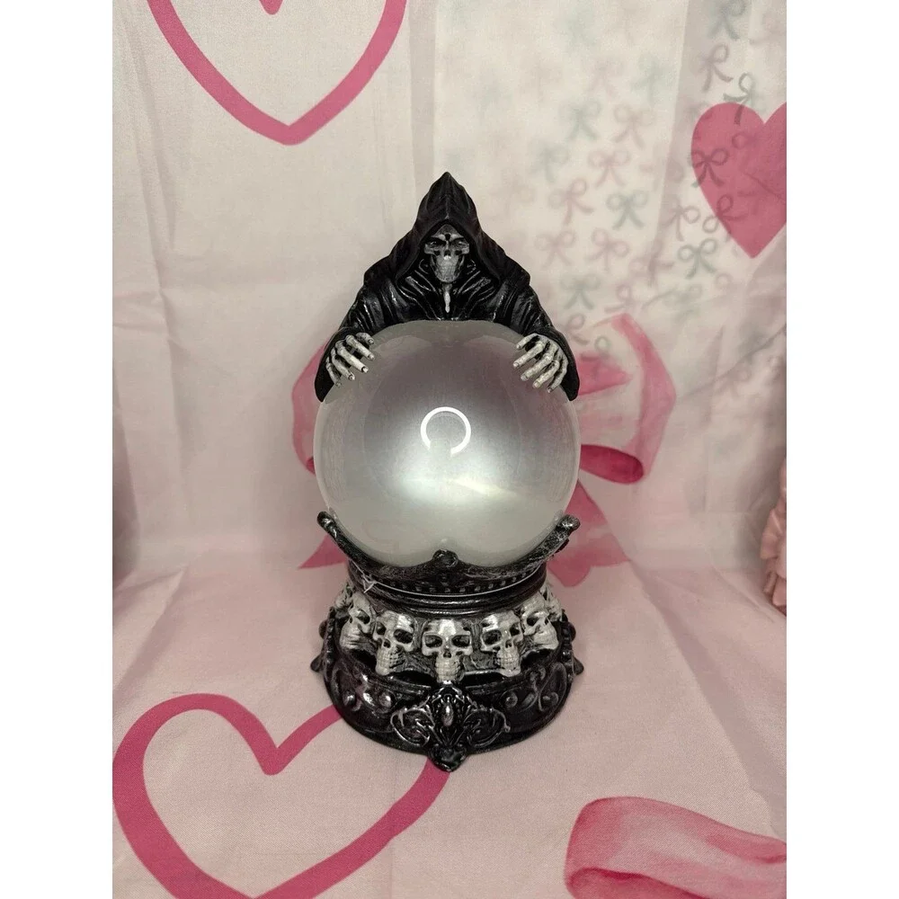 Halloween Light up Reaper Crystal Ball Snow globe